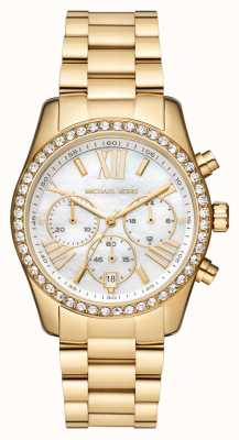 Michael Kors Reloj de mujer Lexington de acero en tono dorado MK7241