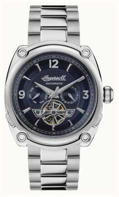 Ingersoll El reloj de acero inoxidable con esfera azul de michigan I01107