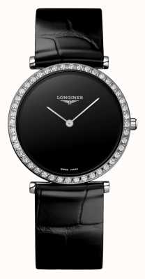 LONGINES La grande classique de longines esfera negra bisel de diamantes sin pantalla L45230502 EX-DISPLAY