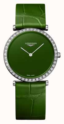 LONGINES La grande classique de longines esfera verde bisel de diamantes L45230602