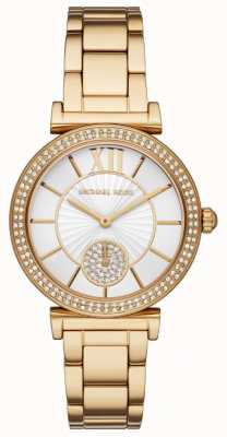 Michael Kors Abbey reloj de mujer con esfera engastada en cristal dorado MK4615