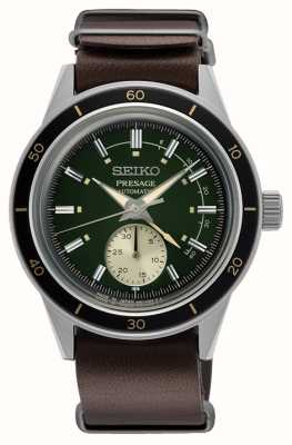 Seiko Reloj Presage estilo años 60 esfera verde SSA451J1