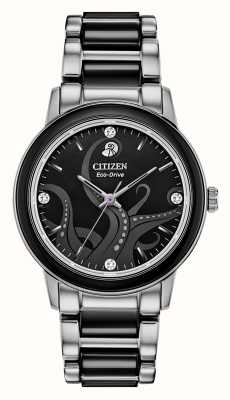 Citizen Reloj eco-drive con montura de diamantes Ursula de las villanas de Disney EM0748-51W