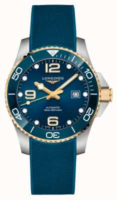 LONGINES Hydroconquest automático 43mm reloj dorado y azul L37823969
