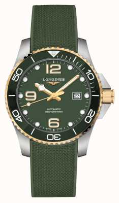 LONGINES Hydroconquest automático 43mm reloj dorado y verde L37823069