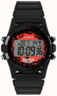 Timex Reloj digital Atlantis x Stranger Things de 40 mm con correa de resina TW2V51000