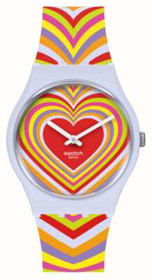 Swatch Reloj de biocerámica Flower Power Groovy Love SO31S100