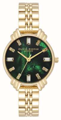 Olivia Burton Mujer | pulsera en tono dorado | esfera verde OB16DC02