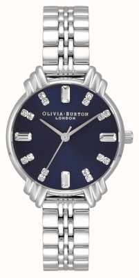 Olivia Burton Mujer | pulsera de acero inoxidable | esfera azul OB16DC01