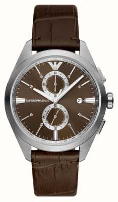 Emporio Armani Reloj de hombre esfera marrón correa de piel marrón AR11482