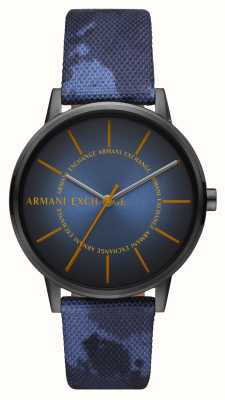 Armani Exchange Esfera azul | correa de camuflaje azul AX2750