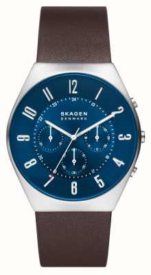 Skagen Reloj grenen cronógrafo para hombre esfera azul SKW6842
