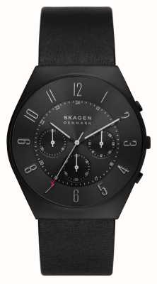Skagen Reloj grenen cronógrafo negro monocromático para hombre SKW6843