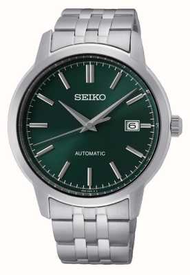 Seiko Reloj de vestir automático de acero inoxidable con esfera verde. SRPH89K1