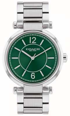 Coach caries unisex | pulsera de acero inoxidable | esfera verde 14504044